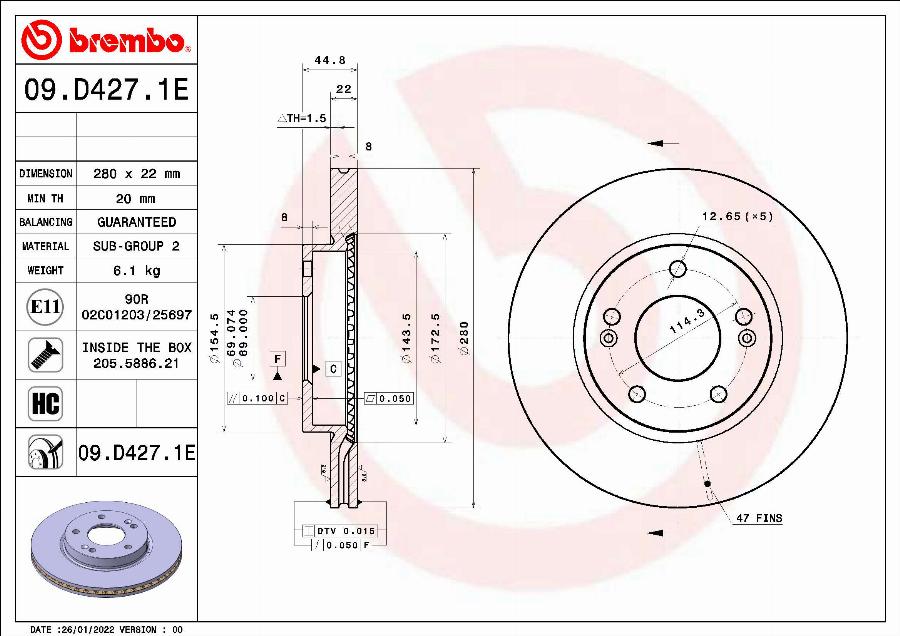 Brembo KT 08 013 - Дисковый тормозной механизм, комплект parts5.com