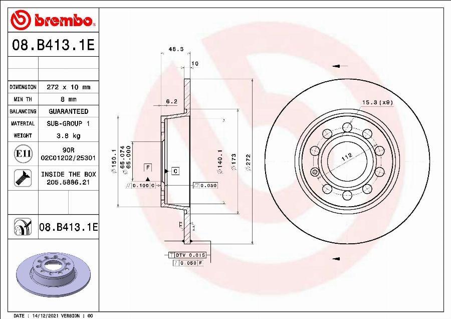 Brembo KT 08 025 - Дисковый тормозной механизм, комплект parts5.com