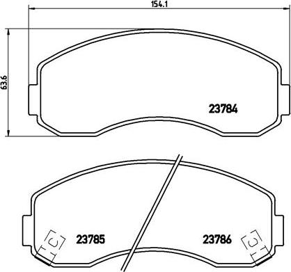 Brembo P 99 003 - Тормозные колодки, дисковые, комплект parts5.com