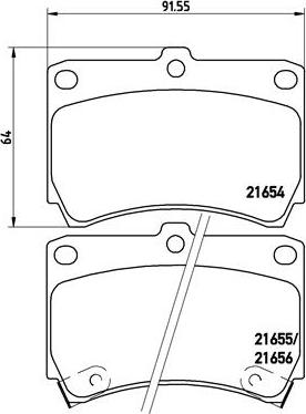 Brembo P 49 016 - Тормозные колодки, дисковые, комплект parts5.com