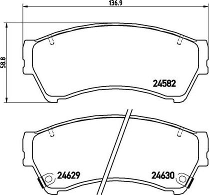 Brembo P 49 039 - Тормозные колодки, дисковые, комплект parts5.com