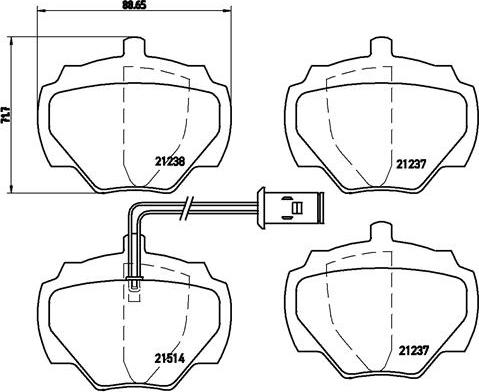 Brembo P 44 003 - Тормозные колодки, дисковые, комплект parts5.com