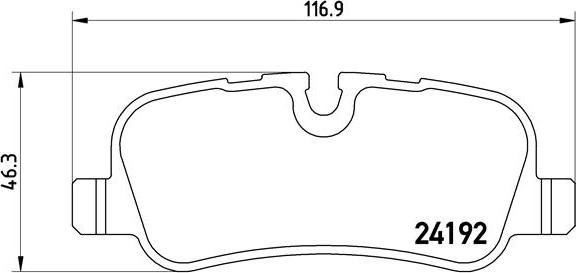 Brembo P 44 019 - Тормозные колодки, дисковые, комплект parts5.com