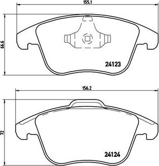 Brembo P 44 020X - Тормозные колодки, дисковые, комплект parts5.com