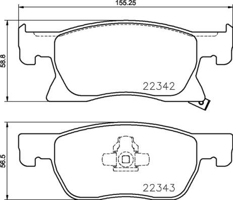 Brembo P 59 092 - Тормозные колодки, дисковые, комплект parts5.com