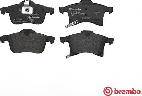 Brembo P 59 045 - Тормозные колодки, дисковые, комплект parts5.com