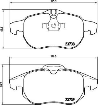 Brembo P 59 043X - Тормозные колодки, дисковые, комплект parts5.com