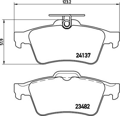 Brembo P 59 042 - Тормозные колодки, дисковые, комплект parts5.com