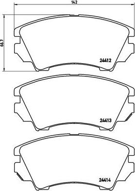 Brembo P 59 055X - Тормозные колодки, дисковые, комплект parts5.com