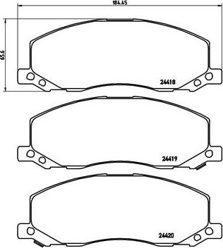 Brembo P 59 058 - Тормозные колодки, дисковые, комплект parts5.com