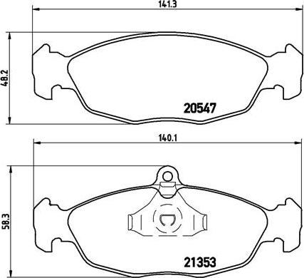 Brembo P 59 011 - Тормозные колодки, дисковые, комплект parts5.com