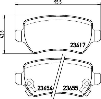 Brembo P 59 038X - Тормозные колодки, дисковые, комплект parts5.com