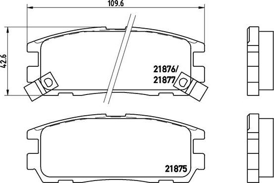 Brembo P 59 021 - Тормозные колодки, дисковые, комплект parts5.com