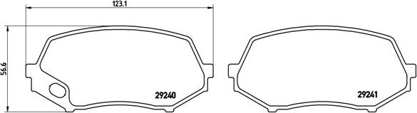 Brembo P 54 044 - Тормозные колодки, дисковые, комплект parts5.com