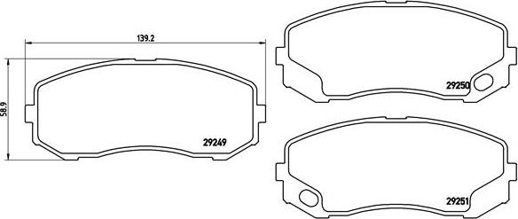 Brembo P 54 043 - Тормозные колодки, дисковые, комплект parts5.com