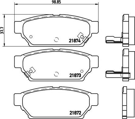 Brembo P 54 016 - Тормозные колодки, дисковые, комплект parts5.com