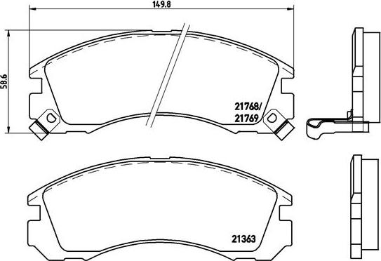 Brembo P 54 017X - Тормозные колодки, дисковые, комплект parts5.com