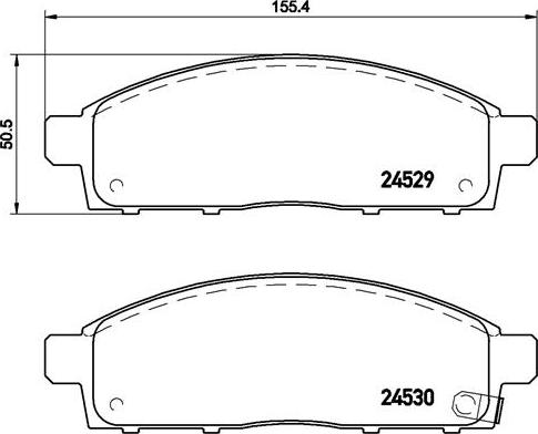 Brembo P 54 038 - Тормозные колодки, дисковые, комплект parts5.com