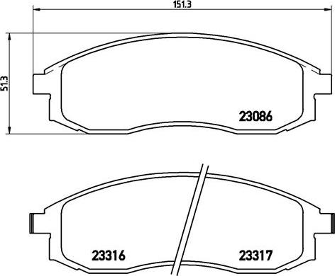 Brembo P 54 037 - Тормозные колодки, дисковые, комплект parts5.com