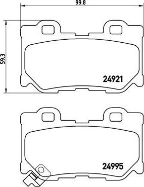 Brembo P 56 095 - Тормозные колодки, дисковые, комплект parts5.com