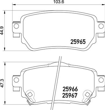 Brembo P 56 098 - Тормозные колодки, дисковые, комплект parts5.com