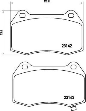 Brembo P 56 047 - Тормозные колодки, дисковые, комплект parts5.com