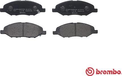 Brembo P 56 088 - Тормозные колодки, дисковые, комплект parts5.com