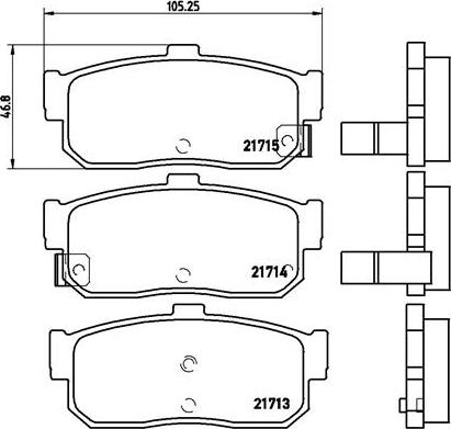 Brembo P 56 029 - Тормозные колодки, дисковые, комплект parts5.com