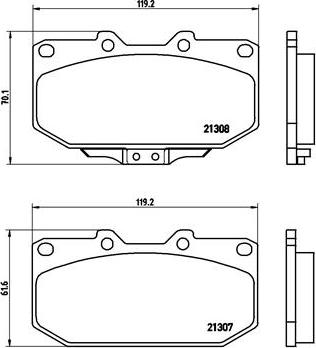 Brembo P 56 025 - Тормозные колодки, дисковые, комплект parts5.com