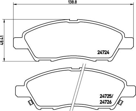 Brembo P 56 070 - Тормозные колодки, дисковые, комплект parts5.com