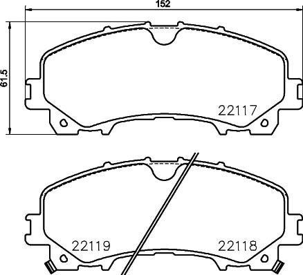 Brembo P 56 106 - Тормозные колодки, дисковые, комплект parts5.com