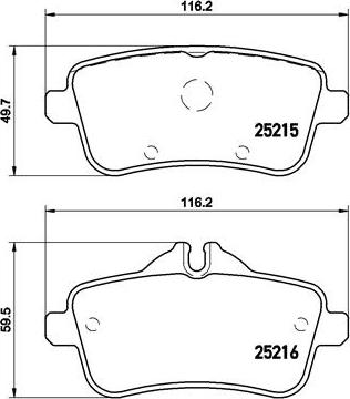 Brembo P 50 099 - Тормозные колодки, дисковые, комплект parts5.com