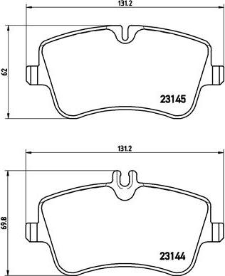 Brembo P 50 046 - Тормозные колодки, дисковые, комплект parts5.com