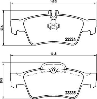 Brembo P 50 052 - Тормозные колодки, дисковые, комплект parts5.com