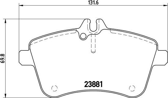 Brembo P 50 057 - Тормозные колодки, дисковые, комплект parts5.com