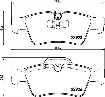 Brembo P 50 064 - Тормозные колодки, дисковые, комплект parts5.com