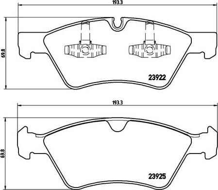 Brembo P 50 063 - Тормозные колодки, дисковые, комплект parts5.com