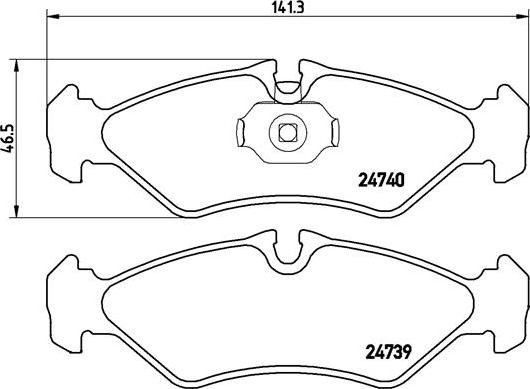 Brembo P 50 081 - Тормозные колодки, дисковые, комплект parts5.com