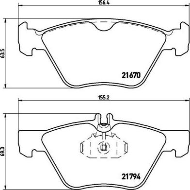 Brembo P 50 026 - Тормозные колодки, дисковые, комплект parts5.com