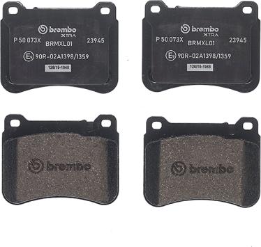 Brembo P 50 073X - Тормозные колодки, дисковые, комплект parts5.com