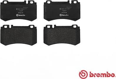 Brembo P 50 077 - Тормозные колодки, дисковые, комплект parts5.com