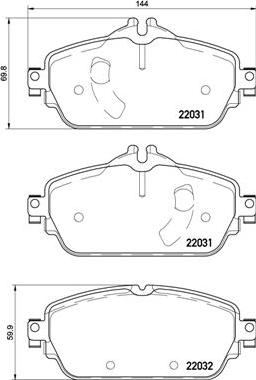 Brembo P 50 119 - Тормозные колодки, дисковые, комплект parts5.com