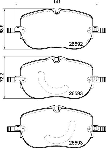 Brembo P 50 173 - Тормозные колодки, дисковые, комплект parts5.com