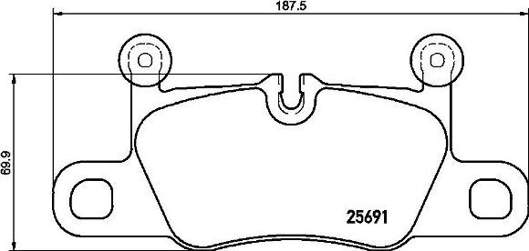 Brembo P 65 031 - Тормозные колодки, дисковые, комплект parts5.com