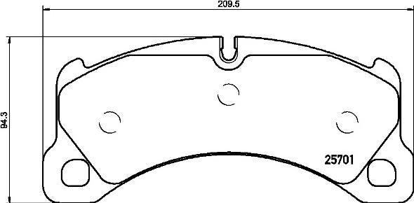 Brembo P 65 033 - Тормозные колодки, дисковые, комплект parts5.com