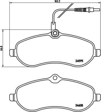 Brembo P 61 096 - Тормозные колодки, дисковые, комплект parts5.com