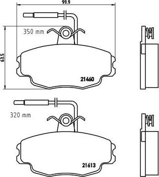 Brembo P 61 043 - Тормозные колодки, дисковые, комплект parts5.com