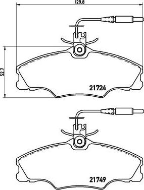 Brembo P 61 056 - Тормозные колодки, дисковые, комплект parts5.com