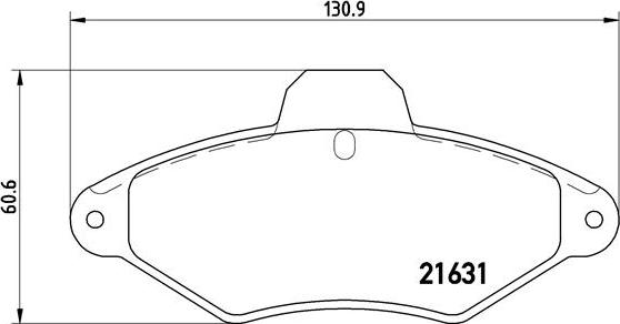 Brembo P 61 052 - Тормозные колодки, дисковые, комплект parts5.com