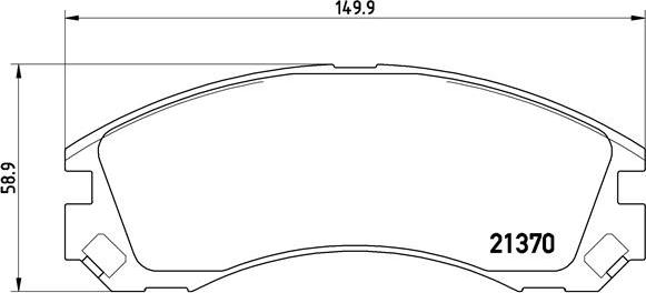 Brembo P 61 089 - Тормозные колодки, дисковые, комплект parts5.com